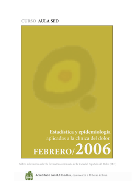 febrero/2006 - estadística y epidemiología aplicadas a la clínica del