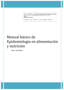 Manual básico de Epidemiologia en alimentación y nutrición