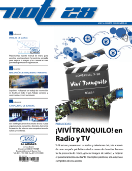 ¡VIVÍ TRANQUILO! en Radio y TV - agentes.x-28.com - X