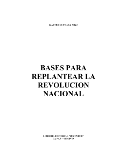 bases para replantear la revolucion nacional