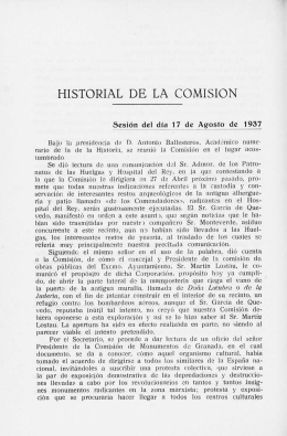 HISTORIAL DE LA COMISION