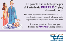 Es posible que su bebé pase por el Período de PURPLE Crying