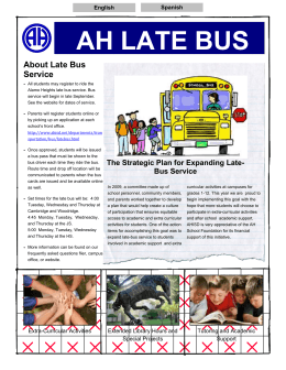 AH LATE BUS - Alamo Heights Independent School District