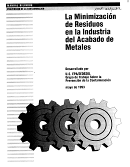 La Minimizacion de Residuos en la Industria del Acabado de Metales