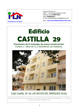 folleto CASTILLA 29 - Inmobiliaria Las Navas
