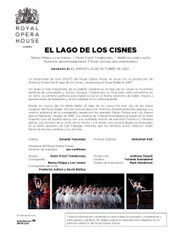 EL LAGO DE LOS CISNES - Ópera y Ballet en Cine