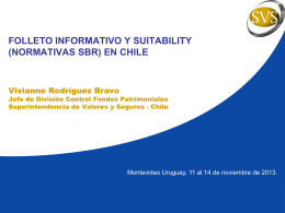 Folleto informativo y suitability (normativas SBR) en Chile