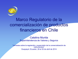 Marco regulatorio de la comercialización de productos financieros
