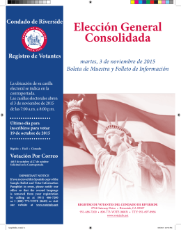 Elección General Consolidada - Riverside County Registrar of Voters