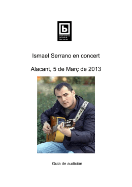 Ismael Serrano en concert Alacant, 5 de Març de 2013