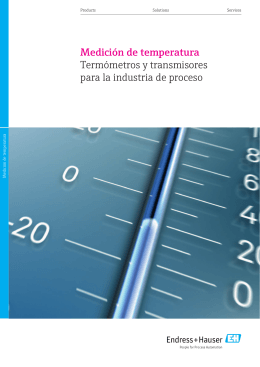 Medición de temperatura Termómetros y transmisores