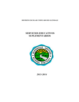 SERVICIOS EDUCATIVOS SUPLEMENTARIOS 2013-2014
