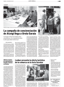 La campaña de concienciación de Atzegi llega a Urola Garaia