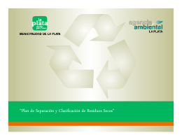 “Plan de Separación y Clasificación de Residuos Secos”