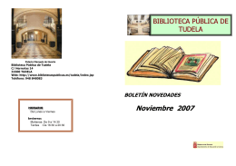 Noviembre 2007 - Bibliotecas Públicas