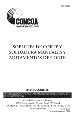 SOPLETES DE CORTE Y SOLDADURA MANUALES Y
