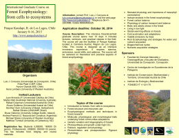 Forest Ecophysiology: from cells to ecosystems