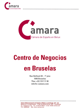 Centro de Negocios en Bruselas - Cámara Oficial de Comercio de
