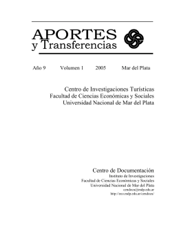 Aportes 2005 vol 1.p65 - Universidad Nacional de Mar del Plata