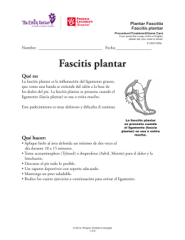 Fascitis plantar - Phoenix Children`s Hospital