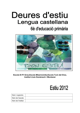 Actividades de refuerzo de lengua castellana