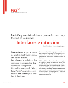 Interefaces e intuición - faz, revista de diseño de interacción