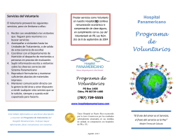 Programa de Voluntarios - First Hospital Panamericano