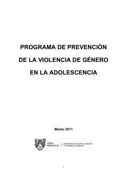 programa de prevención de la violencia de género en la adolescencia