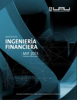 INGENIERÍA FINANCIERA - Universidad Adolfo Ibáñez