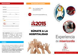 folleto experiencia de misericordia 2015