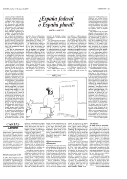 ¿España federal, España plural?” El País, 17 mayo 2005