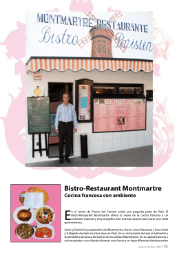 Bistro-Restaurant Montmartre Cocina francesa