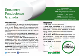 folleto Encuentro Granada 2015 - Asociación de Fundaciones
