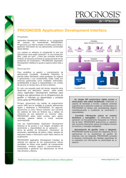PROGNOSIS Application Development Interface