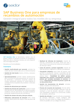 + Descargar folleto - SAP Business One para Pymes