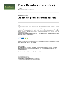 Las ocho regiones naturales del Perú