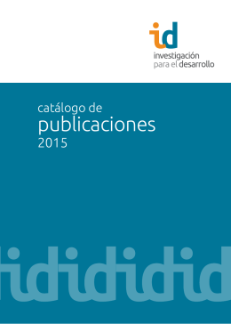Catálogo de publicaciones ID 2015