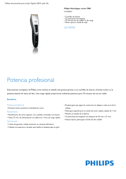 Product Leaflet: Cortapelos con cuchillas de titanio y 12