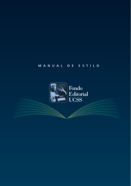 Manual de estilo - Fondo Editorial UCSS