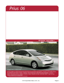 E-Brochure for Prius - Autos Usados Certificados Toyota