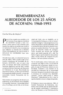 remembranzas alrededor de los 25 años de acofaen: 1968-1993