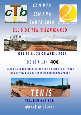 Club Tenis Benicarló - Grip2 Gestión Deportiva