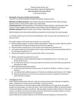 Acta de Sesión de Junta DELAC - San Juan Unified School District