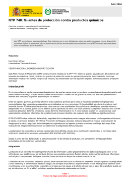 NTP 748: Guantes de protección contra productos químicos (pdf