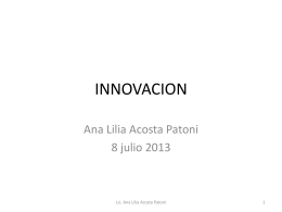 INNOVACION - Ana Lilia Acosta Patoni