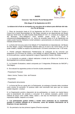 BASES Concurso “2da Versión Pie de Naranja 2014” Villa Alegre