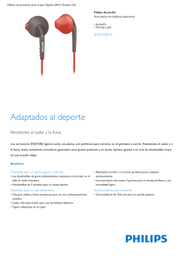 Product Leaflet: Auriculares intrauditivos deportivos ActionFit