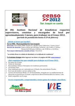 folleto reclutamiento censo 2012