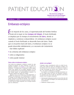 Patient Education Pamphlet, SP155, Embarazo ectópico