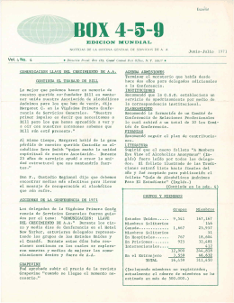 Box 459 - Junio-Julio 1971 - Comunicación Llave del Crecimiento